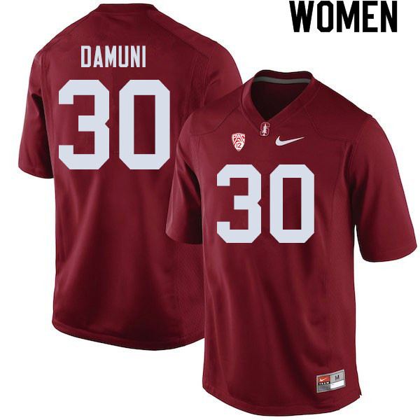 Women #30 Levani Damuni Stanford Cardinal College Football Jerseys Sale-Cardinal